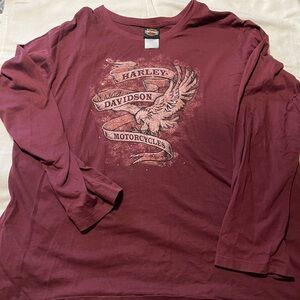 Harley-Davidson Women’s Maroon Long Sleeve Shirt